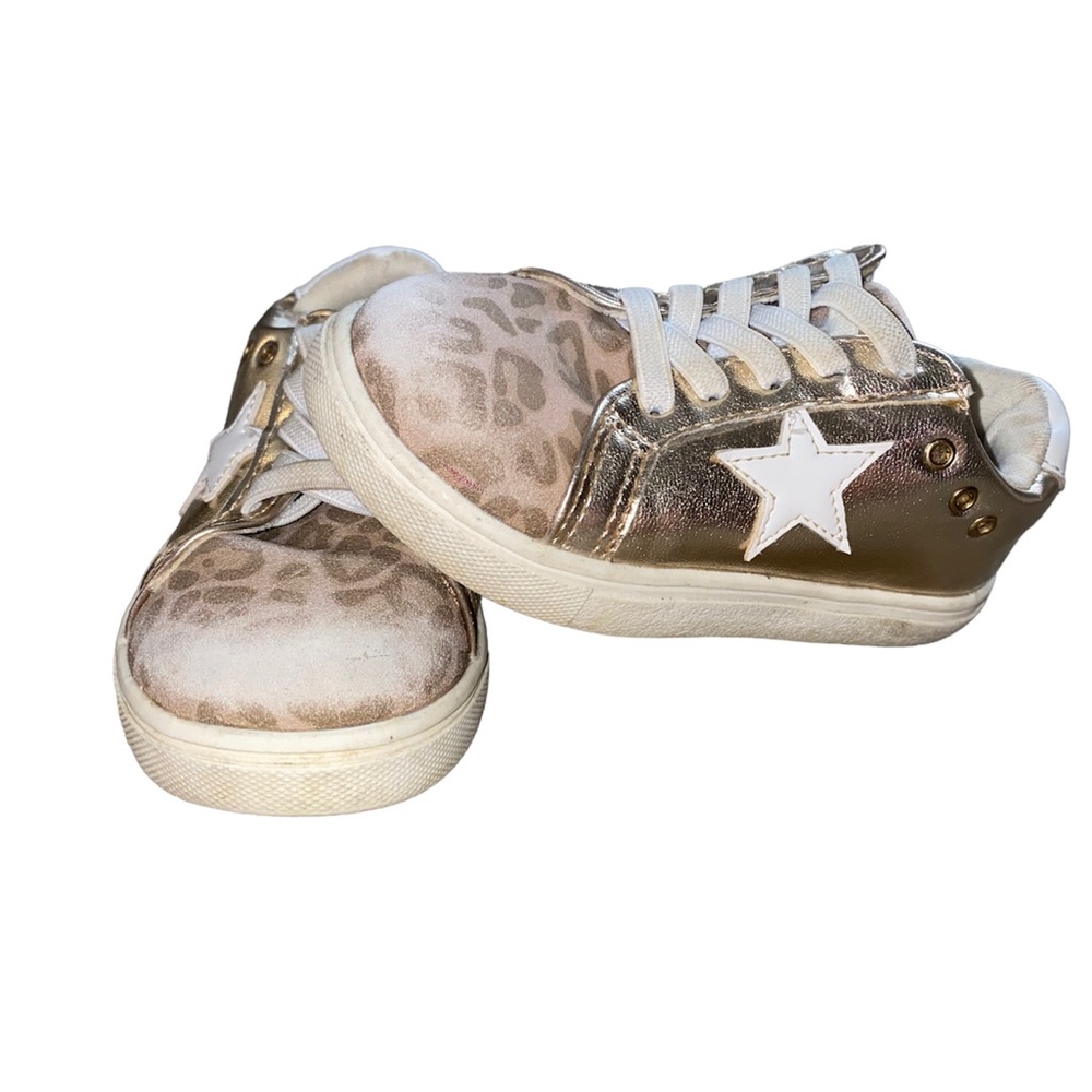 Little Johnny Gold Leopard Sneaker